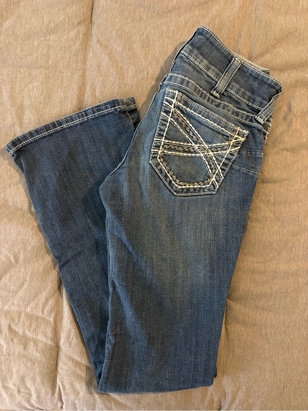 Ariat Women's Dark Blue Bootcut Jeans with Embroidered Pocket